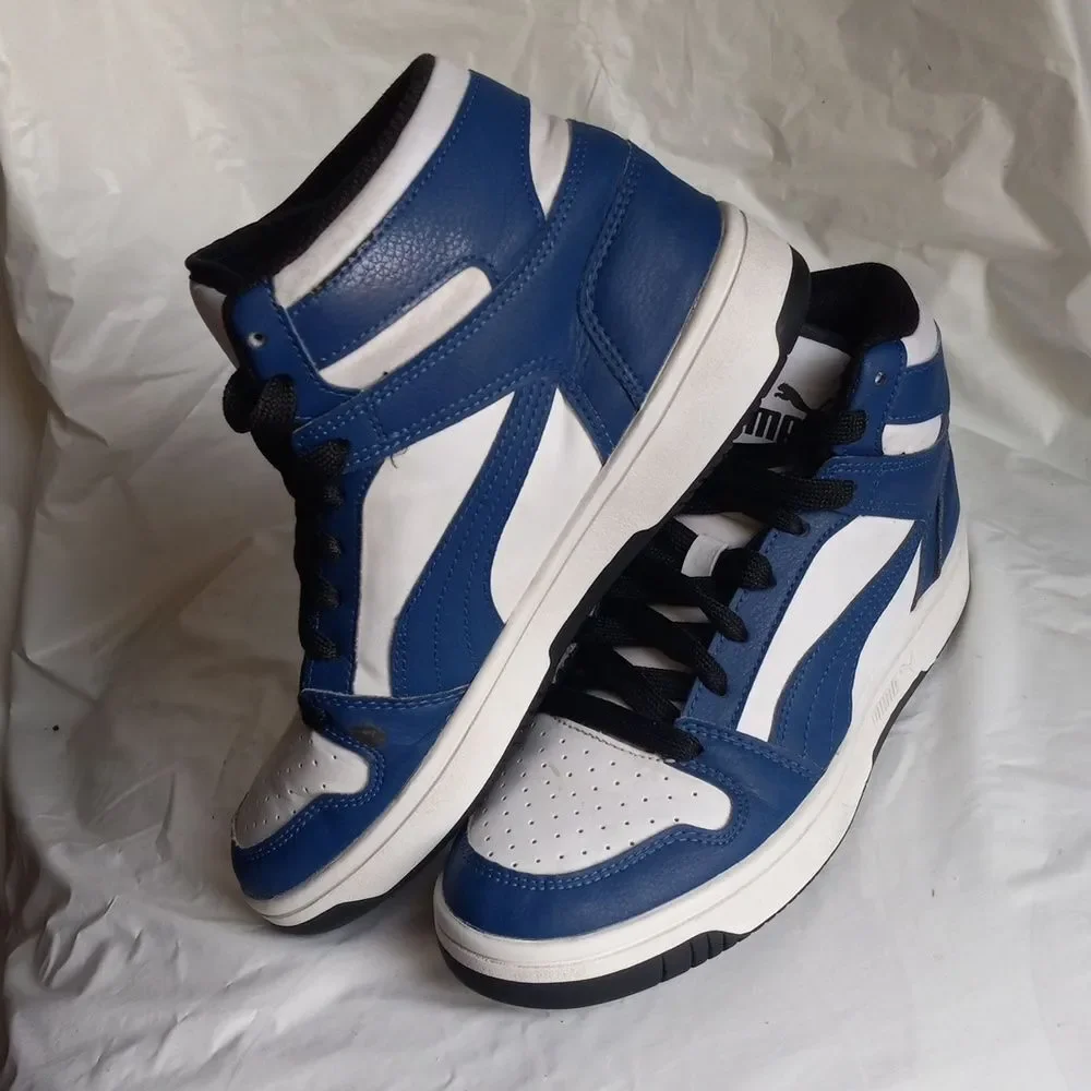 Puma 6 Mens White and Blue